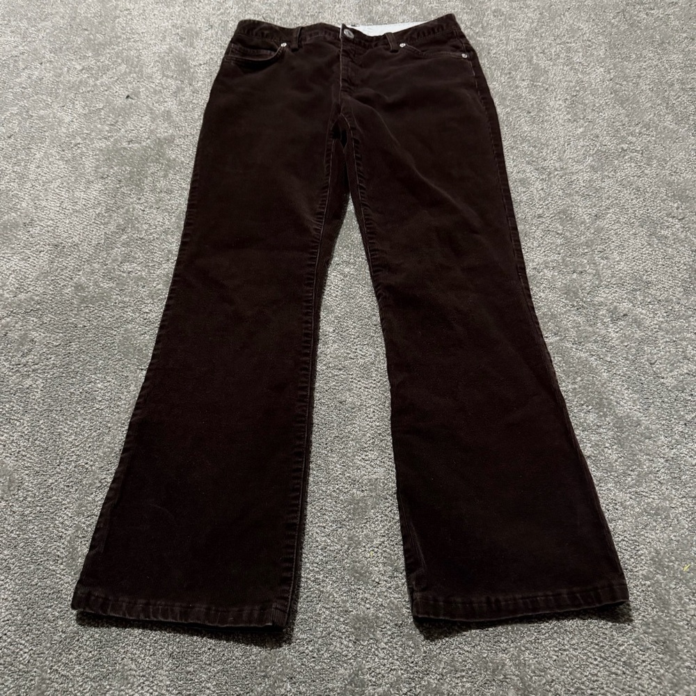Lands End women’s‎ brown corduroy pants wide bottoms amazing condition size 6P